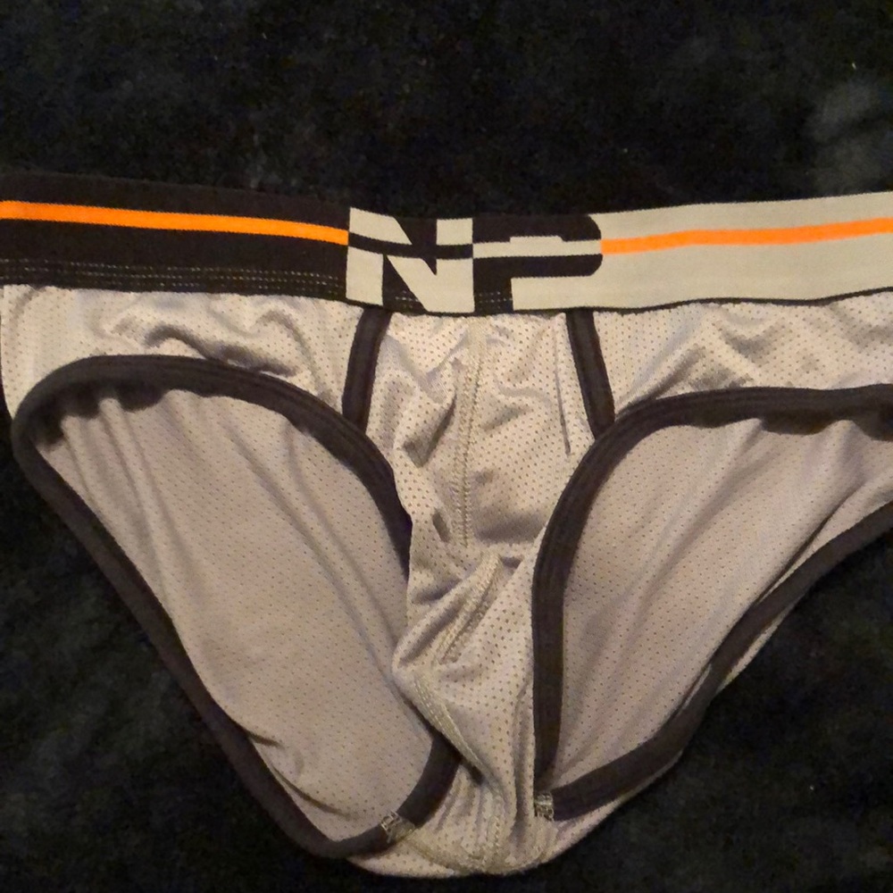 Gray mesh briefs by Nasty Pig!